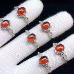 ショッピング天然石 PROME 天然石 特別仕様品・限定品・再入荷不可・オレンジガーネット・白銅指輪・フリーサイズ・p6622