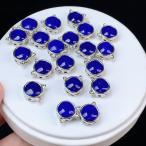 ショッピング天然石 PROME 天然石 ラピスラズリ・貫通孔・白銅・パーツ NO.P6677