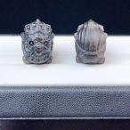 PROME 天然石 特別仕様品・オブシディアン・ザキラム・女財神・縦向・貫通孔・ NO.P6686