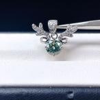 PROME 天然石 特別仕様品・モアサナイト・白銅・ペンダントトップ NO.P6690