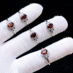 PROME 天然石 特別仕様品・ガーネット・白銅指輪・フリーサイズ・P6744