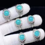 PROME 天然石・特別仕様品・限定品・再入荷不可・アマゾナイト・白銅（キュプロニッケル）製・指輪・フリーサイズ・P6826