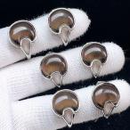 PROME натуральный камень * специальный specification товар * ограниченный товар * повторное поступление не возможно * дымчатый кварц * белый медь (kyu Pro никель ) производства * кольцо * свободный размер *P6894