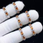 PROME 天然石 特別仕様品・限定品・再入荷不可・オレンジガーネット・白銅指輪・フリーサイズ・P7022