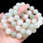 ショッピング天然石 PROME 天然石・グリーンクォーツァイト・ミルキーグリーンクォーツァイト・中国産・14mm・ブレスレット・p7304