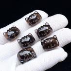 PROME 天然石・高品質・アイスオブシディアン・メキシコ産・作家様向けDIYパーツ・彫刻品・貫通孔・p7908