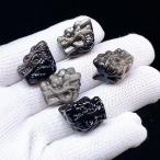 PROME 天然石・高品質・オブシディアン・メキシコ産・作家様向けDIYパーツ・彫刻品・貫通孔・p7942