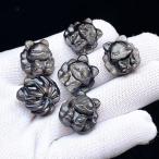 PROME 天然石・高品質・オブシディアン・メキシコ産・作家様向けDIYパーツ・彫刻品・貫通孔・p7951
