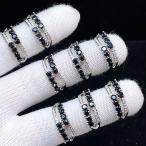 PROME 天然石 特別仕様品・限定品・再入荷不可・ブラックスピネル・白銅指輪・フリーサイズ・P8706