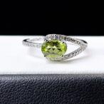 PROME・PREMIUM 天然石 一点物・特別仕様品・ペリドット・指輪・フリーサ イズ・SILVER925製・シルバー・V27292