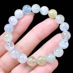 PROME 天然石 一点物・特別色・ミックスアクアマリン・アクアマリン・aquamarine・ベリル・ブラジル産・ブレスレット V47277