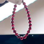 PROME 天然石 一点物・宝石質・濃いめ・アントヒルガーネット・クロムパイロープガーネット・アメリカ産・ブレスレット V47981