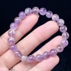 PROME 天然石 一点物・希少鉱・フェザーアメジスト・セリサイトインアメジスト・モスコバイトインアメジスト・ブラジル産・ブレスレット・V50793