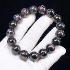 ショッピング天然石 PROME 天然石【一点物】希少鉱・再入荷困難・エジリン共生鉱・チャロアイト・ブラックチャロアイト・ロシア産・ブレスレット・v59231