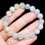 ショッピング天然石 PROME 天然石【一点物】高品質・アクアマリン・ブラジル産・ブレスレット v65827