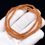 PROME натуральный камень [ один пункт предмет ] высокое качество * orange гранат * man da Lynn гранат * три полосный * общая длина : примерно 45cm( общий длина )*mo The n Beak * браслет V66169