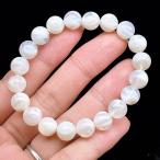 PROME 天然石 【一点物】高品質・超希少・スノーガーデンクォーツ・ホワイトガーデンクォーツ・ブラジル産・ブレスレット v66944