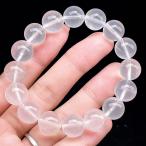 PROME 天然石【一点物】高品質・アイスクォーツ・ミルキークォーツ・ミルキークリスタル・乳白水晶・ブラジル産・ブレスレット  V67586