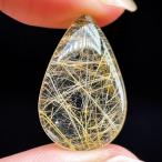 ショッピング天然石 PROME 天然石【一点物】宝石質・高品質・タイチンルチル・ゴールデンルチルクォーツ・ブラジル産・ルース・V68631