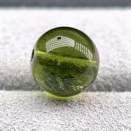 PROME 天然石 【一点物】 最高グレード・宝石質・龍紋・気泡・モルダバイト・貫通孔・粒売り・7.4mm 【日本彩珠宝研究所鑑別済み】・V68951