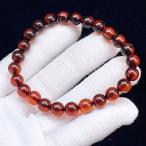 PROME 天然石【一点物】宝石質・高品質・チェリーアンバー・レッドアンバー・ドミニカ共和国産・ブレスレット・V69288