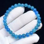 ショッピング天然石 PROME 天然石【一点物】高品質・アパタイト・ブルーアパタイト・ スペイン産・ブレスレット・V69340