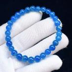 ショッピング天然石 PROME 天然石【一点物】高品質・アパタイト・ブルーアパタイト・ スペイン産・ブレスレット・V69342