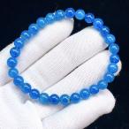 ショッピング恋愛 PROME 天然石【一点物】高品質・アパタイト・ブルーアパタイト・ スペイン産・ブレスレット・V69366