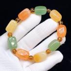 ショッピング恋愛 PROME 天然石【一点物】高品質・ 軟玉・ネフライト・中間の樹脂ビーズ・中国産・ブレスレット・V69498