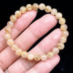 ショッピング恋愛 PROME 天然石 【一点物】ゴールデンルチルクォーツ・タイチンルチルクォーツ・ブラジル産・ブレスレット・V69613