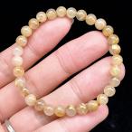 ショッピング天然石 PROME 天然石 【一点物】ゴールデンルチルクォーツ・タイチンルチルクォーツ・ブラジル産・ブレスレット・V69661