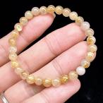 ショッピング天然石 PROME 天然石 【一点物】ゴールデンルチルクォーツ・タイチンルチルクォーツ・ブラジル産・ブレスレット・V69671