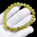 ショッピング天然石 PROME 天然石 【一点物】高品質・グリーンガーネット・ツアボライト・タンザニア産・ブレスレット・v69774