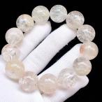 PROME 天然石【一点物】高品質・濃いめ・再入荷困難・アイスクリスタル・マニカラン水晶・蝕像水晶・マニカラン産・ブレスレット・v70106