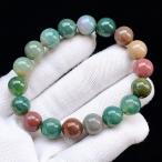 PROME 天然石【一点物】高品質・モスアゲート・苔瑪瑙・コケメノウ・インド産・ブレスレット・v70477