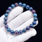 PROME 天然石【一点物】高品質・希少鉱・ルビーインカイヤナイト・インド産・ブレスレット・ブレスレット・v70514