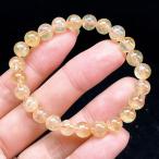 PROME 天然石【一点物】高品質・希少鉱・エンジェルラダーインシトリン・ディスロケーションインシトリン・ブラジル産・ブレスレット・v70566