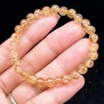 PROME 天然石【一点物】高品質・希少鉱・エンジェルラダーインシトリン・ディスロケーションインシトリン・ブラジル産・ブレスレット・v70571