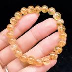 PROME 天然石【一点物】高品質・希少鉱・エンジェルラダーインシトリン・ディスロケーションインシトリン・ブラジル産・ブレスレット・v70578