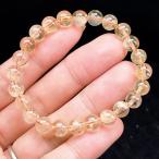 PROME 天然石【一点物】高品質・希少鉱・エンジェルラダーインシトリン・ディスロケーションインシトリン・ブラジル産・ブレスレット・v70586