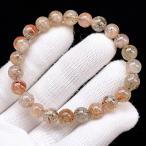 PROME 天然石【一点物】高品質・フォリエーテッドマイカインクォーツ・ブラジル産・ブレスレット ・v70876