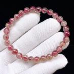 PROME 天然石【一点物】最上位品質・希少色・ ピンクトルマリン・トルマリンシリカ・モザンビーク産・ブレスレット ・v70919