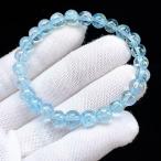 PROME 天然石【一点物】高品質・ブルートパーズ・スイストパーズ・スカイブルートパーズ・スリランカ産・ブレスレット・v71396