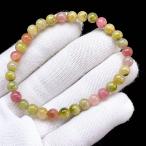 PROME 天然石【一点物】バイカラー・ウォーターメロントルマリン・スイカトルマリン・ブラジル産・10月誕生石・ブレスレット ・v71528