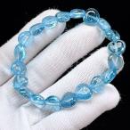 PROME 天然石【一点物】厳選グレード・宝石質・ブルートパーズ・スイストパーズ・スカイブルートパーズ・スリランカ産・ブレスレット・v72663