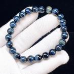 ショッピング天然石 PROME 天然石【一点物】高品質・ブルータイガーアイ・南アフリカ産・ブレスレット・v72898