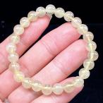 PROME 天然石【一点物】高品質・リビアングラス（希少・クリストバライト内包）・リビア砂漠産・ブレスレット・v74184