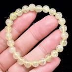 PROME 天然石【一点物】高品質・リビアングラス（希少・クリストバライト内包）・リビア砂漠産・ブレスレット・v74331