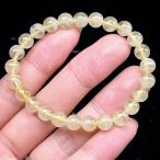 PROME 天然石【一点物】高品質・リビアングラス（希少・クリストバライト内包）・リビア砂漠産・ブレスレット・v74374