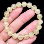 PROME 天然石【一点物】高品質・リビアングラス（希少・クリストバライト内包）・リビア砂漠産・ブレスレット・v74382